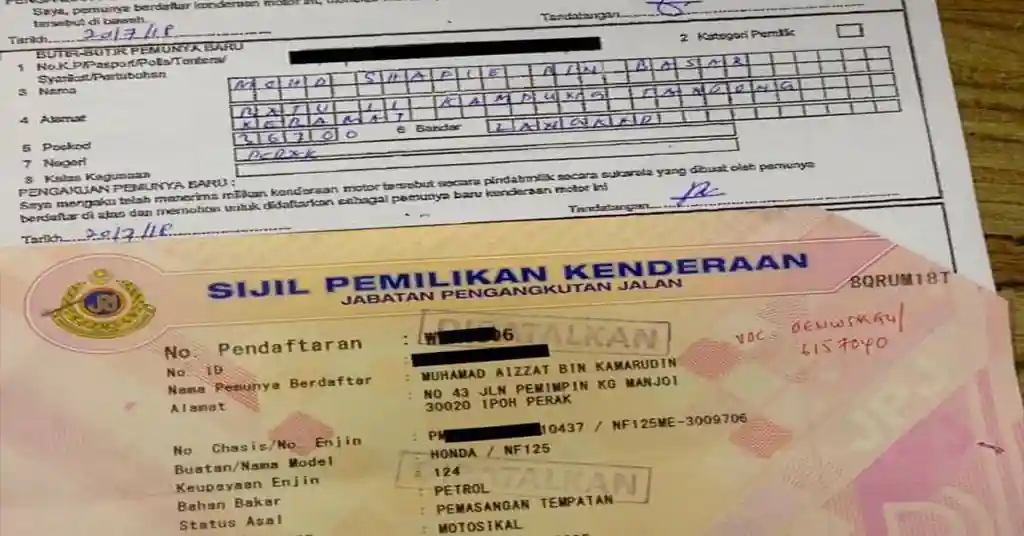 Langkah Mengatasi Tukar Nama Motor Roadtax Mati Langkah Mengatasi Tukar Nama Motor Roadtax Mati