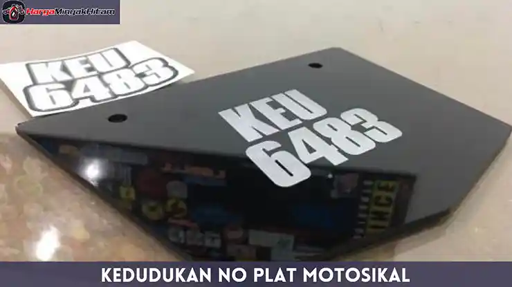Kedudukan No Plat Motosikal