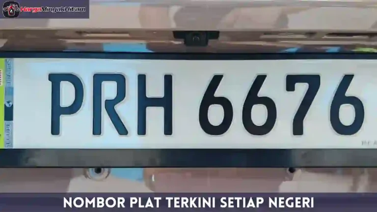 Nombor Plat Terkini Setiap Negeri