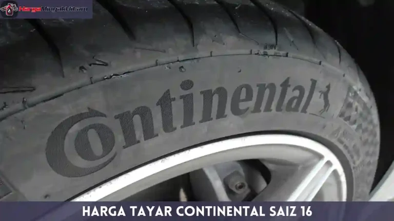 Harga Tayar Continental Saiz 16